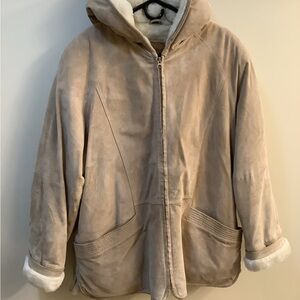 St. John's Bay Tan Suede Lined Heavy Coat